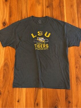 LSU Tigers Vintage Style Athletics Dept Graphic T-Shirt Black